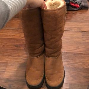 Womens Ugg Ultimate Tall Braid in Chestnut size 7